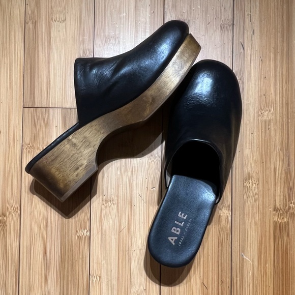 Able Alyssa Clog Mule Black Size 9 - Picture 3 of 12